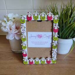 Colourful Wooden Sheep Button Photo Frame 4 X 6 Inches - thumbnail 3