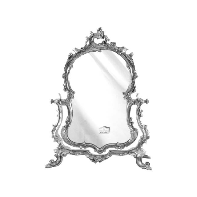 Ornate Dressing Table Mirror Victorian Style 925 Sterling Silver English Hallmarks By Jewelaridesigns - image 1