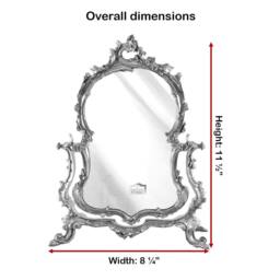 Ornate Dressing Table Mirror Victorian Style 925 Sterling Silver English Hallmarks By Jewelaridesigns - thumbnail 2