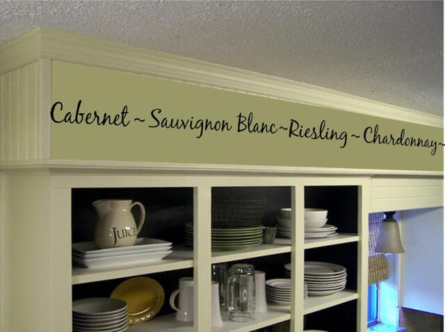 Wine List Border Vinyl Wall Decal D??cor Lettering Sticker Art - image 1