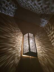 Moroccan Wall Sconce Vintage Fes Brass Handmade Lampshade