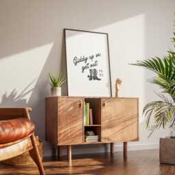 Giddy Up Or Get Out Cursive Print, Home Decor, Gallery Wall Art, Cowgirl/Cowboy Inspired, Country Themed, Western Bold Font Poster - thumbnail 1