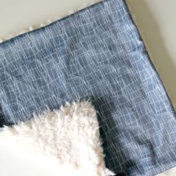 Dream Lovie. Security Blanket. Personalized Lovey. Faux Fur Gray Geometric. Mini Baby Minky Shower Gift - thumbnail 3