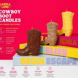 Handcrafted Beeswax Cowboy Boot Candle Western Decor - thumbnail 2