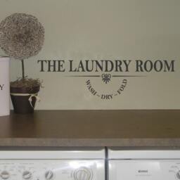 Laundry Room Wash Dry Fold Vinyl Wall Decal - 60 Colors - thumbnail 1