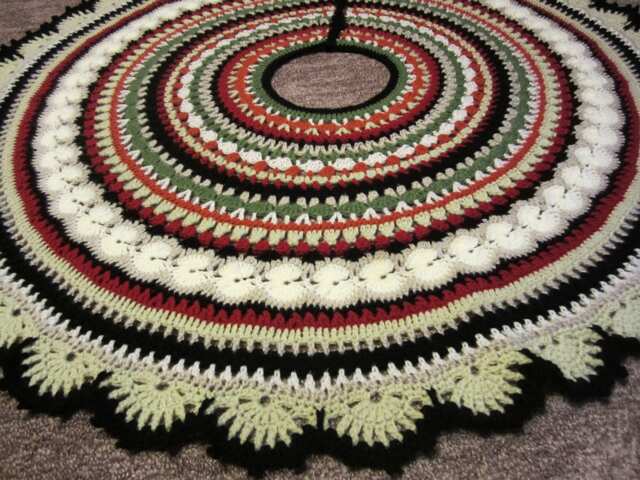 Mandala Crochet Christmas Tree Skirt - image 1