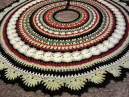 Mandala Crochet Christmas Tree Skirt - thumbnail 1