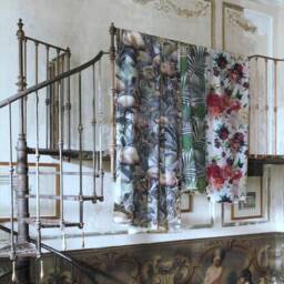 Fiore Botanico Fabric By The Meter/Linen/Fabric/Tissu/Linen 5 Colors Flowers Carlucci Jab - thumbnail 2