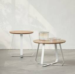 Side Table - Shunan Puikdesign Table Furniture Interior Wood Steel Coffee Nightstand Living Room - thumbnail 1