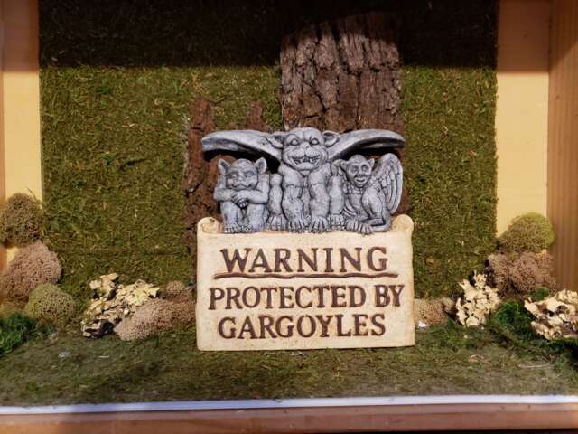 "Gargoyle Wall Plaque ""Warning Protected By Gargoyles" - image 1