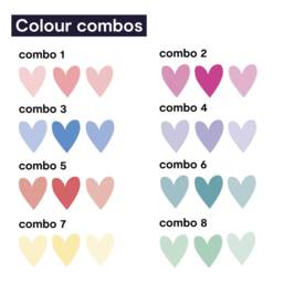 Pink Heart Wall Stickers - Fabric Peel & Stick Decals For Kids Rooms & Nursery - thumbnail 4