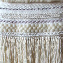 Woven Wall Hanging - Boho Style Hand Woven Tapestry Textile Art Home Decor - thumbnail 3