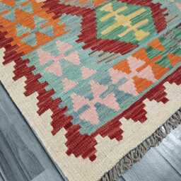 Classic Runner Rug, Handmade Artisan Afghan Turkish Scandinavian Navajo Bohemian Wool Flatweave Multicolour Kilim Rug 298x79 cm - thumbnail 3