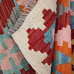 Classic Runner Rug, Handmade Artisan Afghan Turkish Scandinavian Navajo Bohemian Wool Flatweave Multicolour Kilim Rug 298x79 cm - thumbnail 4