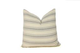 Grain Sack Stripe Pillow Cover - Farmhouse Modern 20x20 No1020 - thumbnail 1