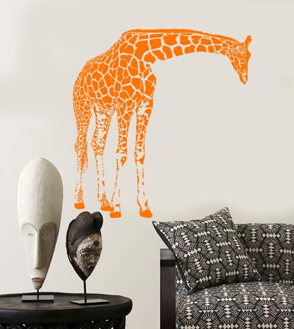 Wall Vinyl Decal Jungle African Safari Decor Giraffes Family Ethnic Modern Sketch Home Art - #1168Dz - image 1