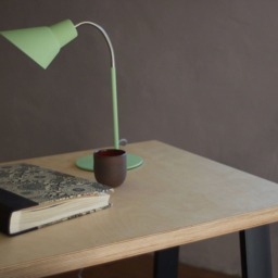 Handmade Birch Plywood Desk Modern Steel Base, Sustainable Home Office - thumbnail 2