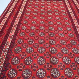 3x5 Red Turkmen Mowri Bukhara Rug Hand Knotted Wool Rug, Afghan Handmade Tribal Area Oriental Vintage Bedroom Traditional - thumbnail 3