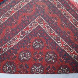 3x5 Red Turkmen Mowri Bukhara Rug Hand Knotted Wool Rug, Afghan Handmade Tribal Area Oriental Vintage Bedroom Traditional - thumbnail 4