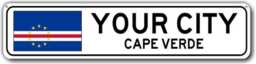 Cape Verde Flag Sign - Praia City Street Souvenir African Country Decor Travel Gift Metal Wall Art - thumbnail 3