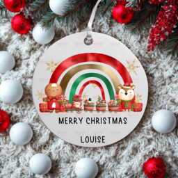 Personalised Kids Christmas Decoration - Grandson Gift Custom Bauble For Boys & Girls Stocking Filler Eve Box
