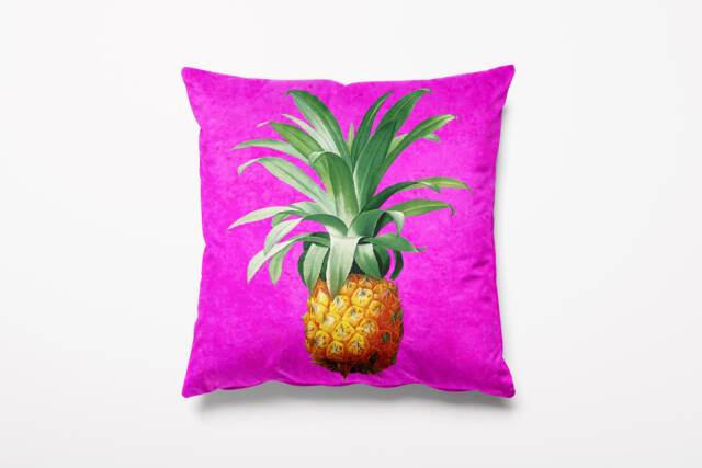 Pink Pineapple Cushion Velvet 45cm X Cushions Pillows Limited Edition - image 1
