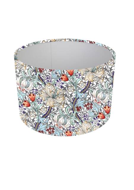William Morris Golden Lily Lampshade, Handmade Table Lamp, Ceiling Pendant - image 1