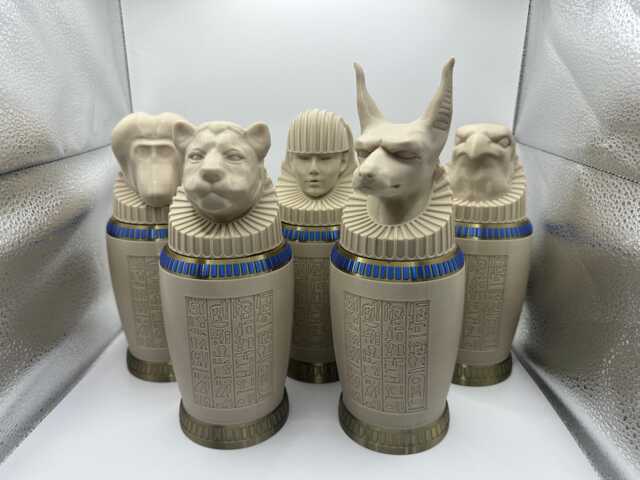 Egyptian Canopic Jars - The Mummy Fully Finished Museum Artefact 3D Printed - image 1