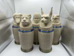 Egyptian Canopic Jars - The Mummy Fully Finished Museum Artefact 3D Printed