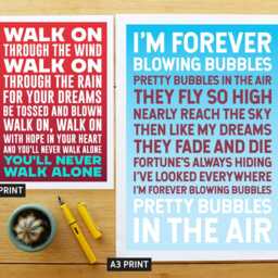 Glad All Over Poster Print - Crystal Palace Football Song Chant Team Club Typography Text Wall Art Design Gift - thumbnail 2