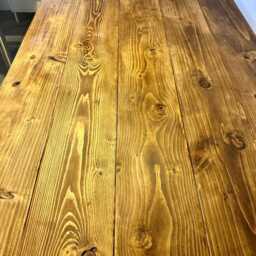 Dining Table, Beautiful Large, Solid, Rustic Table With Singer Base - thumbnail 4