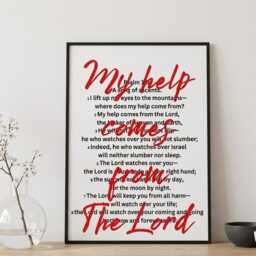 Psalm 121 My Help Comes From The Lord Minimalist Christian Wall Art - thumbnail 2