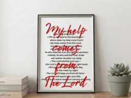 Psalm 121 My Help Comes From The Lord Minimalist Christian Wall Art - thumbnail 1