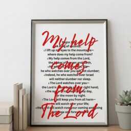 Psalm 121 My Help Comes From The Lord Minimalist Christian Wall Art - thumbnail 3