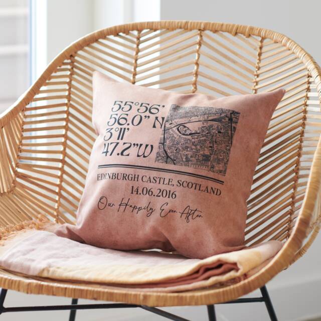 Personalised Special Location Map Cushion - image 1