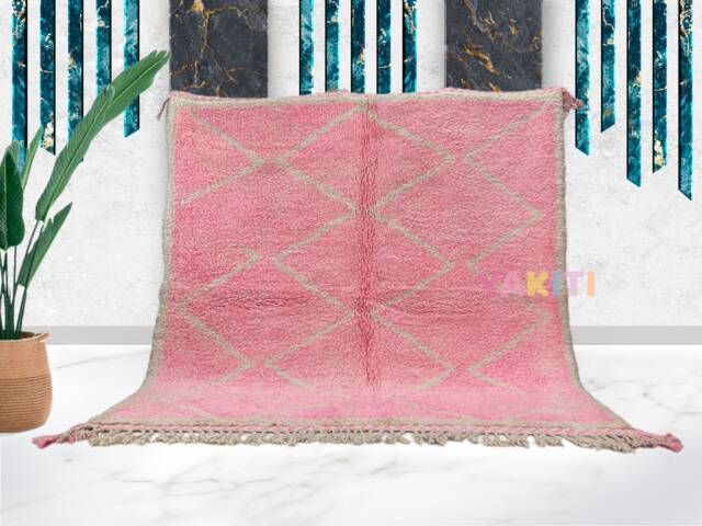 Yakiti - 7X7Ft Moroccan Rug, Beni Ourain Area Modern Wool Living Room Beniourain Handmade Soft Carpet, 216 cm X 220 - image 1