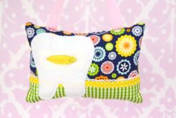 Tooth Fairy Pillow - Lazy Day Floral Print in Navy Blue By Lori Whitlock For Riley Blake - thumbnail 1
