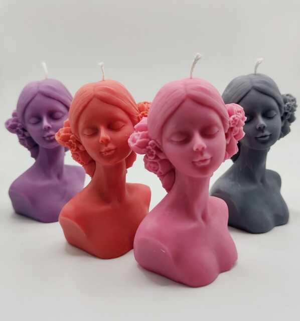 Flower Lady Candle Handmade Vegan Scented Candle - image 1