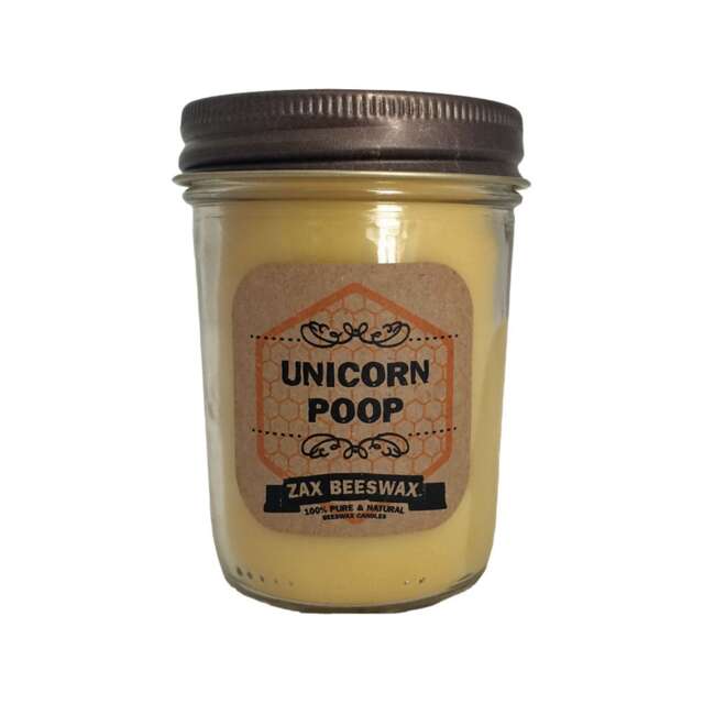 Unicorn Poop Scented Beeswax Mason Jar Candle - 8 Oz