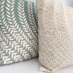 Leaf Print Cushion, 50x50cm, 100% Cotton, Just Get in Touch For Other Sizes - thumbnail 3