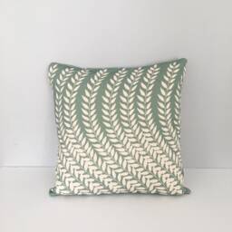 Leaf Print Cushion, 50x50cm, 100% Cotton, Just Get in Touch For Other Sizes - thumbnail 1