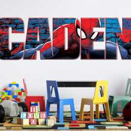 Kids Popular Characters Personalized Name Removable Wall Stickers Decal Home Decor Art Vinyl Mural Spm27 - thumbnail 2