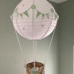 Hot Air Balloon Light Shade, Hanging Nursery Decoration - thumbnail 2