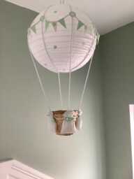 Hot Air Balloon Light Shade, Hanging Nursery Decoration - thumbnail 1