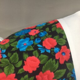 Floral Ikat Lumbar Pillow Cover, Handwoven Silk Accent 12x20 - thumbnail 3
