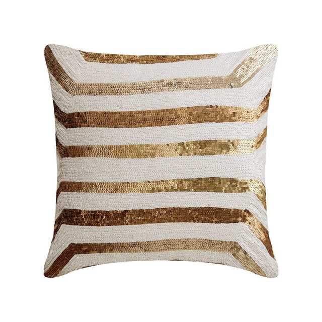 "Silk Gold Pillow For Sofa 16""x16" - image 1