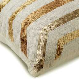 "Silk Gold Pillow For Sofa 16""x16" - thumbnail 3