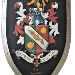 Hand Painted Coat Of Arms Knight Shield Medieval Sca Shield - thumbnail 2