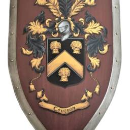 Hand Painted Coat Of Arms Knight Shield Medieval Sca Shield - thumbnail 3