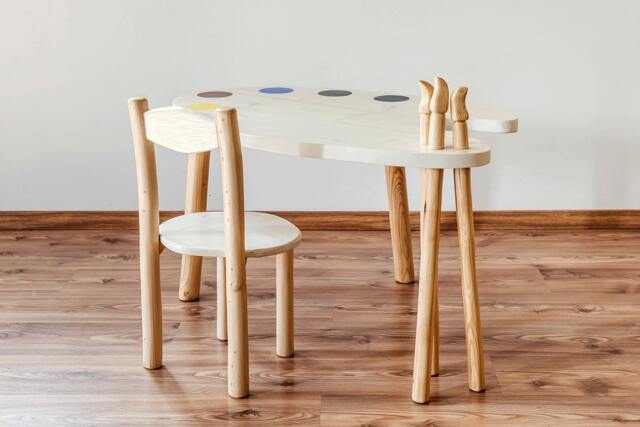 Solid Spruce Wood Table - Children's Designer Table - image 1